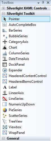 Silverlight Toolkit controls in Visual Studio 2008 toolbox Silverlight Toolkit controls in Visual Studio 2008 toolbox